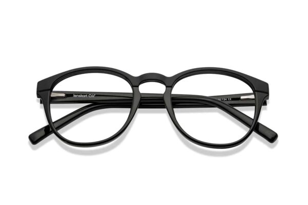 Black Full Rim Round Eyeglasses - Görsel 2