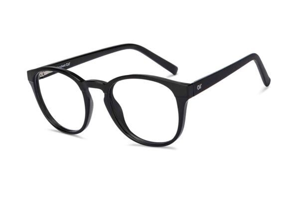 Black Full Rim Round Eyeglasses - Görsel 3