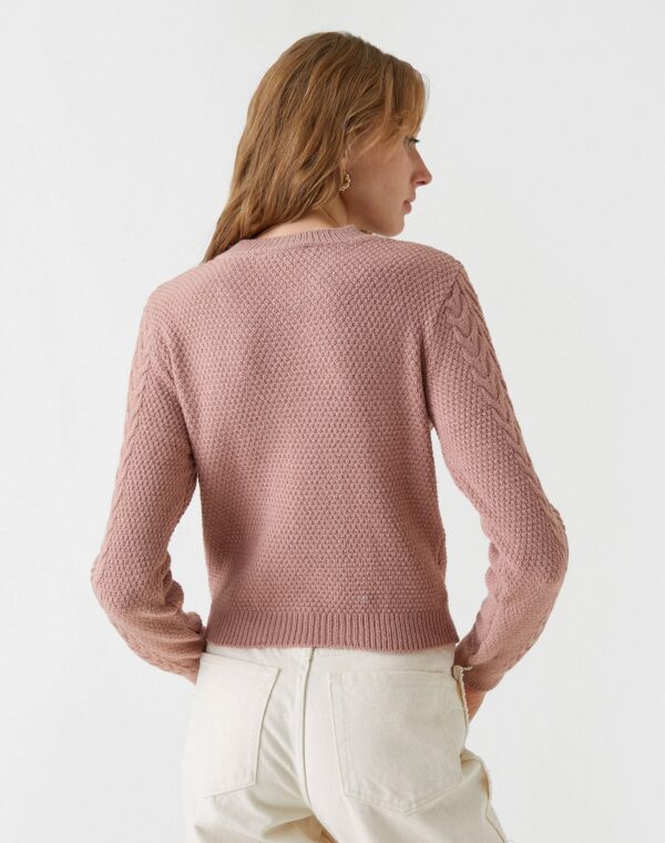 Knitted Detailed Sweater - Görsel 4